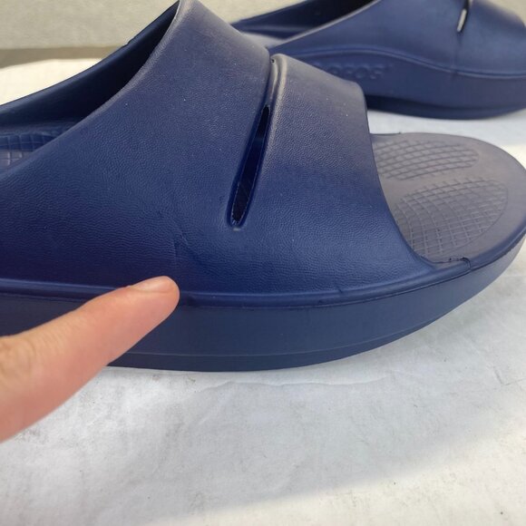 OOFOS OOahh Size 11 Womens 9 Mens Slip On Slide Recovery Sandals Blue,Comfort - Picture 7 of 12